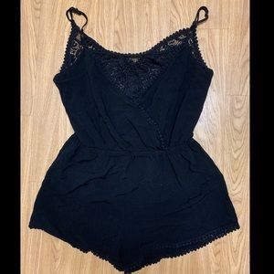 Black lace romper